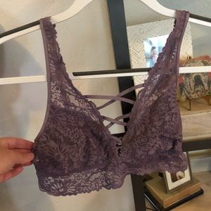 Purple lace bralette